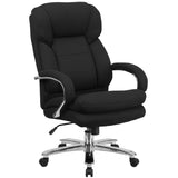 Flash Furniture HERCULES Series 24/7 Intensive Use Big & Tall 500 lb. Rated Black Fabric Executive Ergonomic Office Chair with Loop Arms