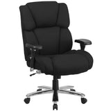 Flash Furniture HERCULES Series 24/7 Intensive Use Big & Tall 400 lb. Rated Black Fabric Executive Ergonomic Office Chair with Lumbar Knob