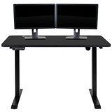 Flash Furniture Electric Height Adjustable Standing Desk - Table Top 48" Wide - 24" Deep (Black)