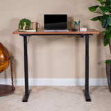 Flash Furniture Electric Height Adjustable Standing Desk - Table Top 48" Wide - 24" Deep (Mahogany)