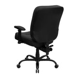 Flash Furniture HERCULES Series Big & Tall 400 lb. Rated Black LeatherSoft Executive Ergonomic Office Chair with Adjustable Arms